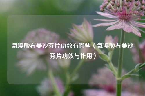 氢溴酸右美沙芬片功效有哪些（氢溴酸右美沙芬片功效与作用）